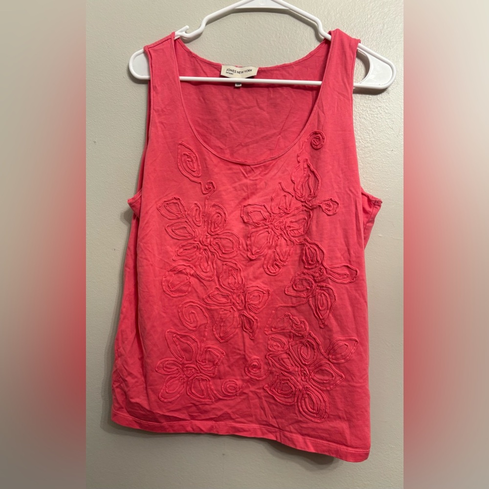 Jones New York Coral Floral Tank Top